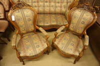 19th century 3 piece mahogany sofa set