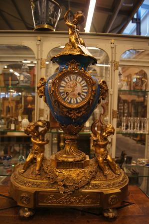 Napoleon III bronze Sevres clock, 2nd half 19th C