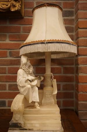 Alabaster table lamp, around1900