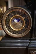 Calender table clock in marble, France 19th century