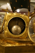 Directoire style Clock Le Matelos in gilded bronze, France around 1800