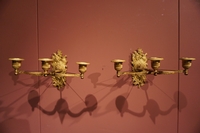 Empire style Pair of wall appliques in gilded bronze, France around 1800