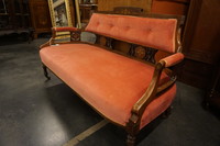English inlaid sofa 19th Century
