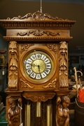 Grandfather clock in walnut, Italy 2nd half 20th Century