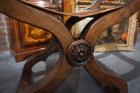Italian walnut armchair 19th Century
