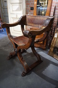 Italian walnut armchair 19th Century