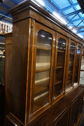 Italian walnut bookcase Mid 20th Century