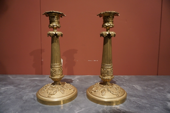 Late Empire Pair of candlesticks