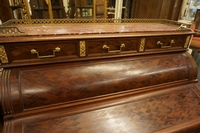 Louis XVI style Parquetry desk in mahogany, France 19th century