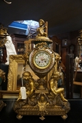 Napoleon III style Clock set in bronze , France 2nd half 19th C.