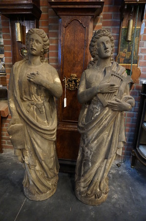 Pair of 18th Century stone statues