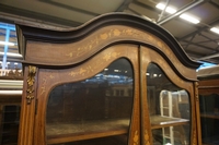 Pair of marquetry vitrines in mahogany, England 19th century