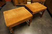 style Pair of stools in oak early 20th Century
