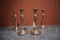 Set of 4 candlesticks in silver, England late 18th century