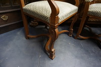 Set of 4 oak armchairs Early 20th Century
