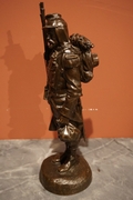 Signed statue  in bronze, France 19th century
