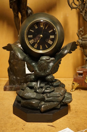 Spelter Eagle clock