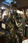 style Statue signed Clodion in bronze, France 19th century