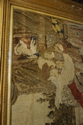 Tapestry in frame, Flemish 17th C.
