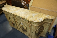 Venetian style painted sideboard in wood, Italy 2nd half 20th C.