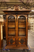 Willem III style Bookcase in walnut, Holland mid 19th century