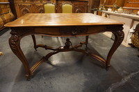 10 Piece French walnut dining room set 19th Century