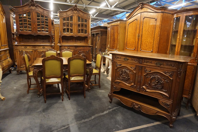 10 Piece French walnut dining room set