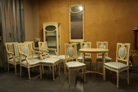 13 piece Louis XVI style salon set Around 1900