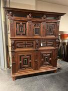 17th century Dutch oak cabinet 182x72x213H cm