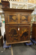 17th century Dutch painted cabinet