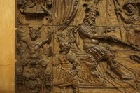 style 17th century Renaissance oak panel