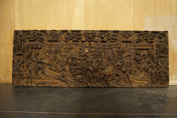 17th century Renaissance oak panel