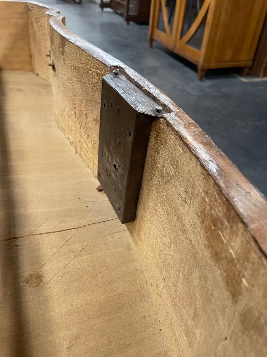 18th century German walnut secretary desk, 122x60x116H cm 