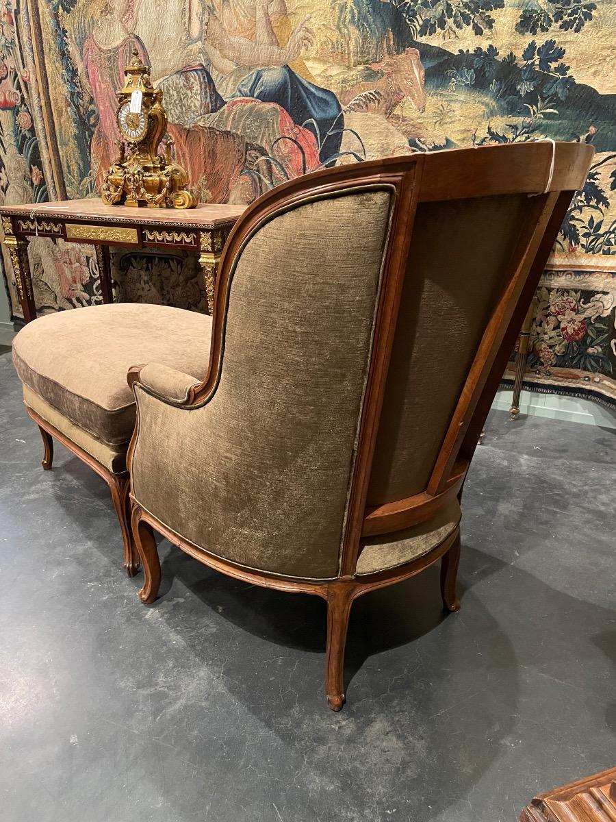 18th century Louis XV walnut chaise longue