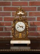 18th century louis XVI four sided glass table clock signed by Viger, 19x13x39h cm