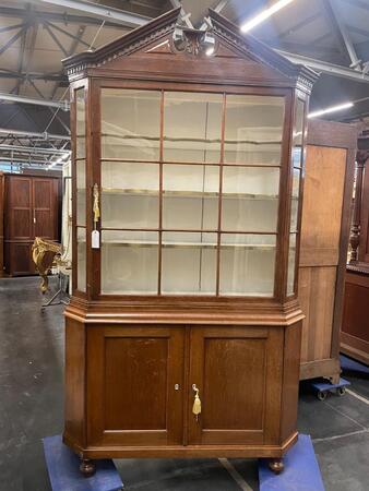 18th century oak Dutch vitrine. 140x35x245H cm