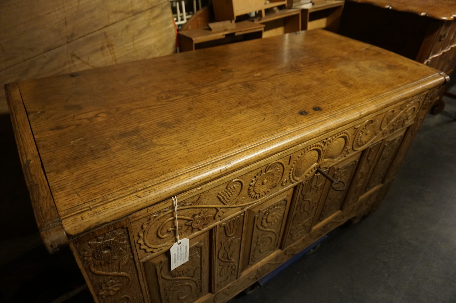 18th century oak trunk