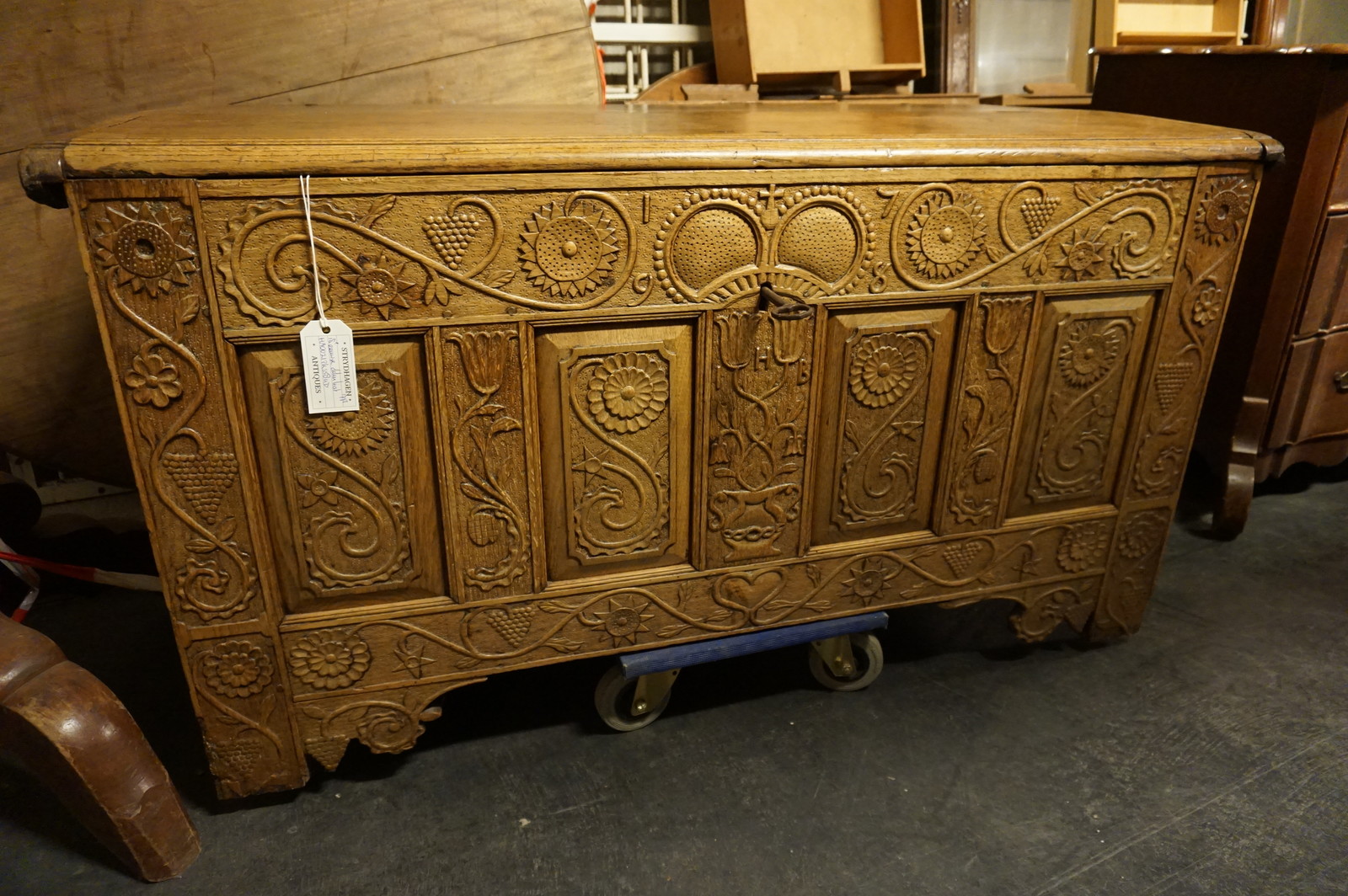 18th century oak trunk