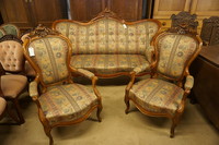 19th century 3 piece mahogany sofa set