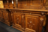 Renaissance style buffets in walnut, France 2nd half 19th Century