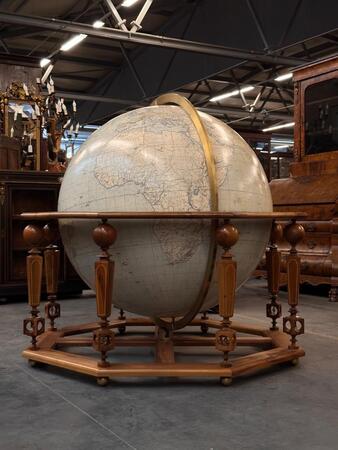 20th century Giant Italian Globe, 129x129x129h cm