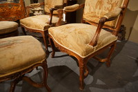 4 piece sitting set with tapestry 19th Century