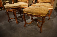 4 piece sitting set with tapestry 19th Century