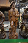 5 different wooden statues Early 20th Century