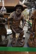 5 different wooden statues Early 20th Century