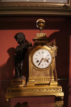 Bronze gilded Louis XVI clock