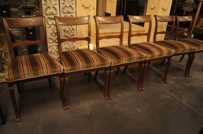 6 mahogany chairs, mid 19th C