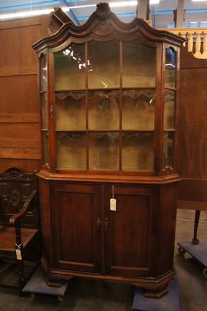 18th C oak vitrine