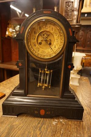 Marble table clock, around 1900