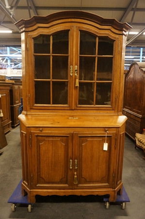 18th C French oak buro bookcase 